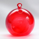 Hanging Red Glass Candle Holder- Ball Bulk Buy- Outdoor or Indoor